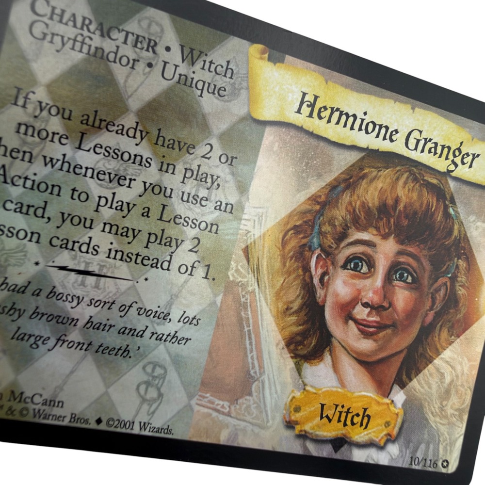 Wizards Harry Potter Hermione Granger 10/116 Rare TCG Card 2001 Used